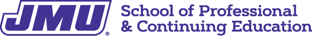 JMU School of Professional &amp; Continuing Education Corporate Logo
